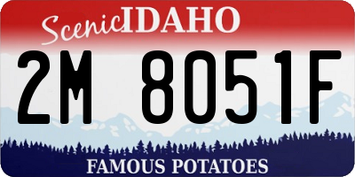 ID license plate 2M8051F