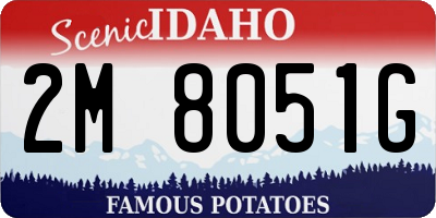 ID license plate 2M8051G