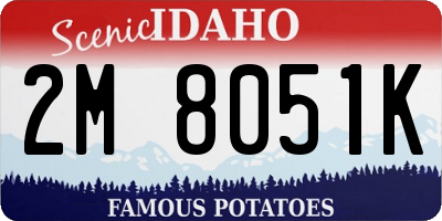 ID license plate 2M8051K