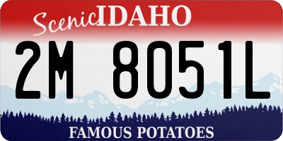 ID license plate 2M8051L