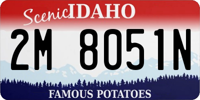 ID license plate 2M8051N