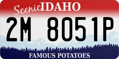 ID license plate 2M8051P