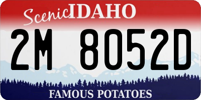 ID license plate 2M8052D