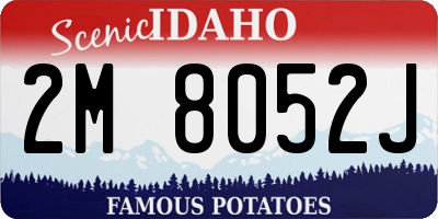 ID license plate 2M8052J