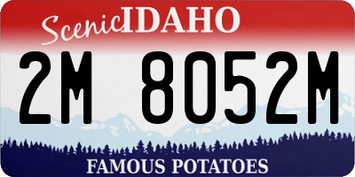 ID license plate 2M8052M