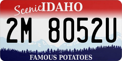 ID license plate 2M8052U