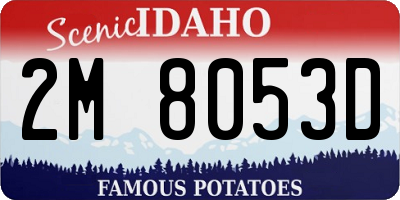 ID license plate 2M8053D