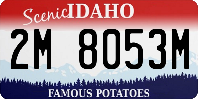 ID license plate 2M8053M