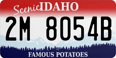 ID license plate 2M8054B