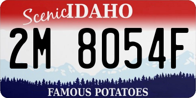 ID license plate 2M8054F