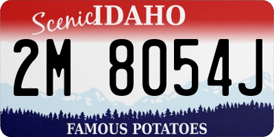 ID license plate 2M8054J