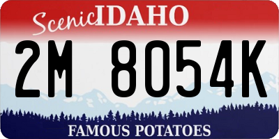 ID license plate 2M8054K