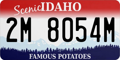 ID license plate 2M8054M