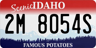 ID license plate 2M8054S
