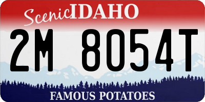 ID license plate 2M8054T