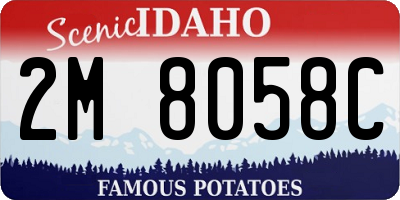 ID license plate 2M8058C