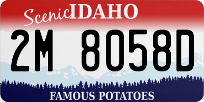 ID license plate 2M8058D
