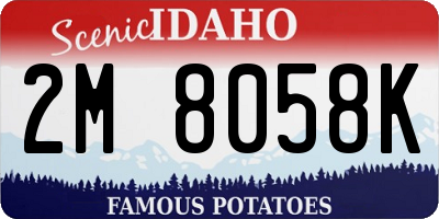 ID license plate 2M8058K