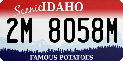ID license plate 2M8058M