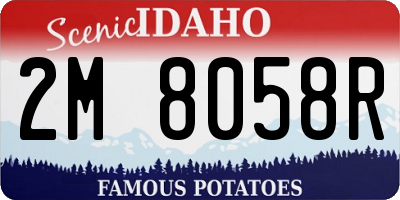 ID license plate 2M8058R