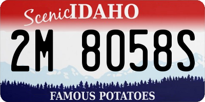 ID license plate 2M8058S