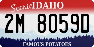 ID license plate 2M8059D