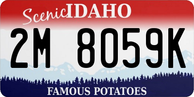 ID license plate 2M8059K