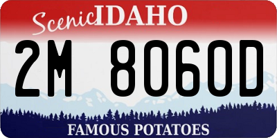 ID license plate 2M8060D