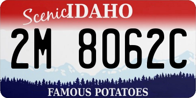 ID license plate 2M8062C