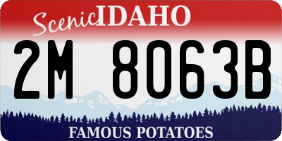 ID license plate 2M8063B