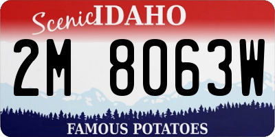 ID license plate 2M8063W
