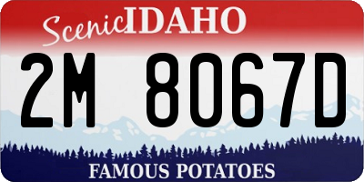 ID license plate 2M8067D