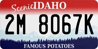ID license plate 2M8067K