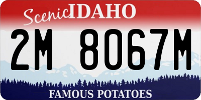 ID license plate 2M8067M