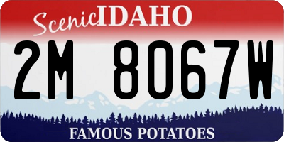 ID license plate 2M8067W