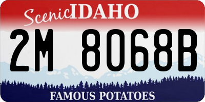 ID license plate 2M8068B