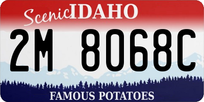 ID license plate 2M8068C