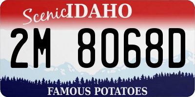 ID license plate 2M8068D