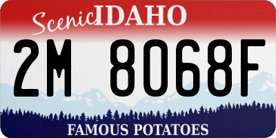 ID license plate 2M8068F