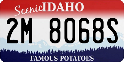 ID license plate 2M8068S