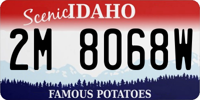 ID license plate 2M8068W
