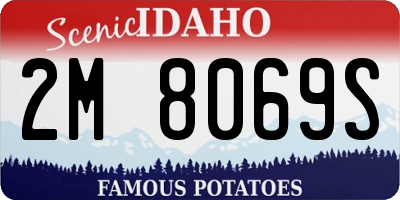 ID license plate 2M8069S