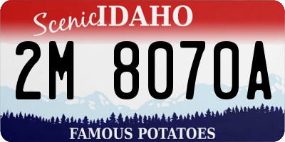 ID license plate 2M8070A