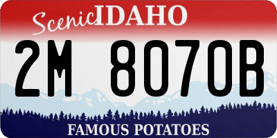 ID license plate 2M8070B