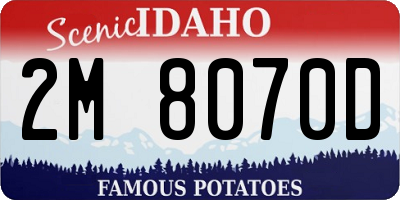 ID license plate 2M8070D
