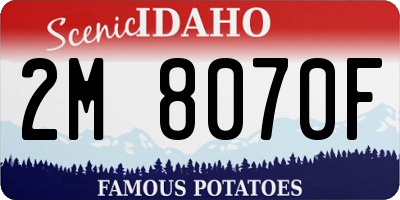 ID license plate 2M8070F