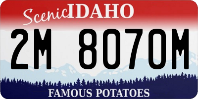 ID license plate 2M8070M