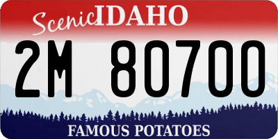 ID license plate 2M8070O