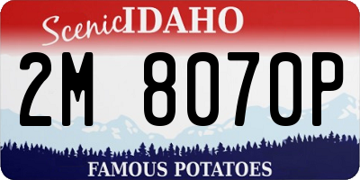 ID license plate 2M8070P