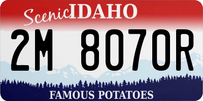ID license plate 2M8070R